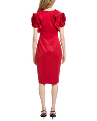 Badgley Mischka Rosette Dress