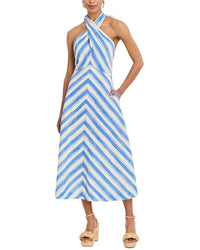 Mestiza New York Copacabana Halter Linen-Blend Midi Dress