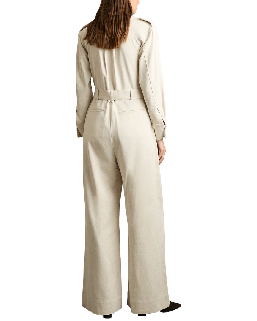Reiss Anais Linen-Blend Utility Jumpsuit