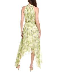 Saloni Crinkle Silk Chiffon Maxi Dress