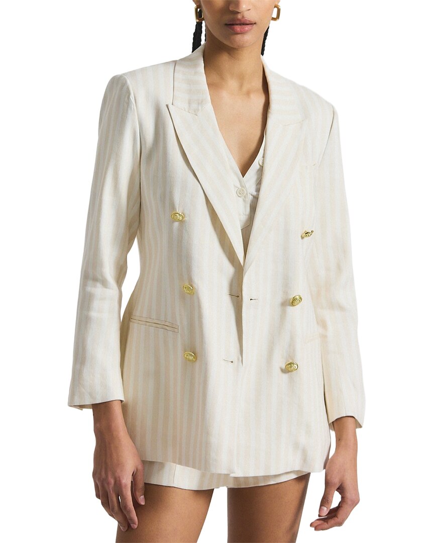 Derek Lam 10 Crosby Walter Double-Breasted Linen-Blend Jacket