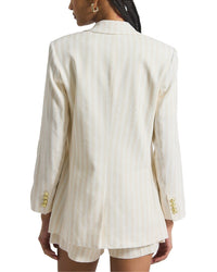 Derek Lam 10 Crosby Walter Double-Breasted Linen-Blend Jacket