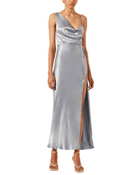 Shona Joy La Lune Draped Side Split Midi Dress