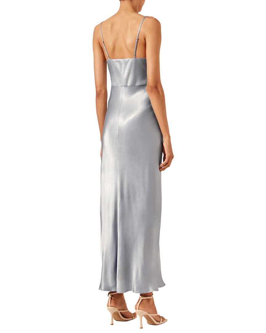 Shona Joy La Lune Draped Side Split Midi Dress
