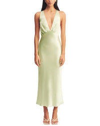 Shona Joy La Lune Plunged Cross Back Midi Dress