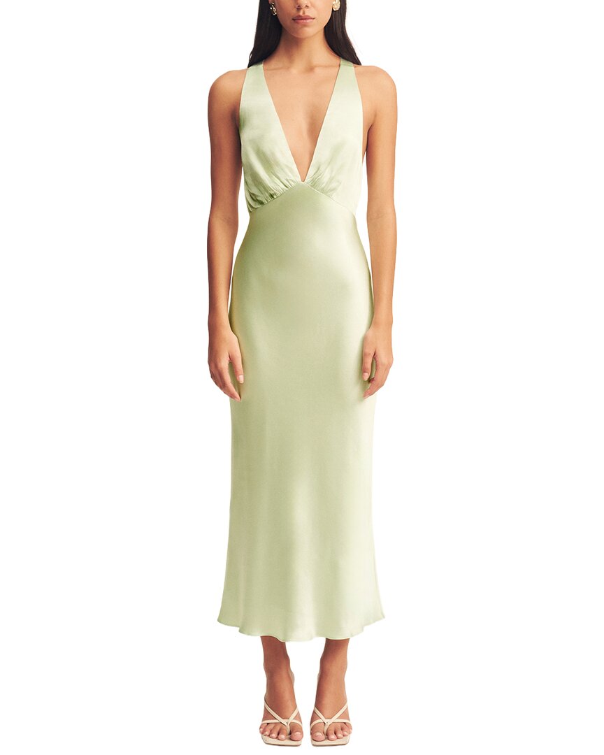 Shona Joy La Lune Plunged Cross Back Midi Dress