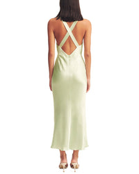 Shona Joy La Lune Plunged Cross Back Midi Dress
