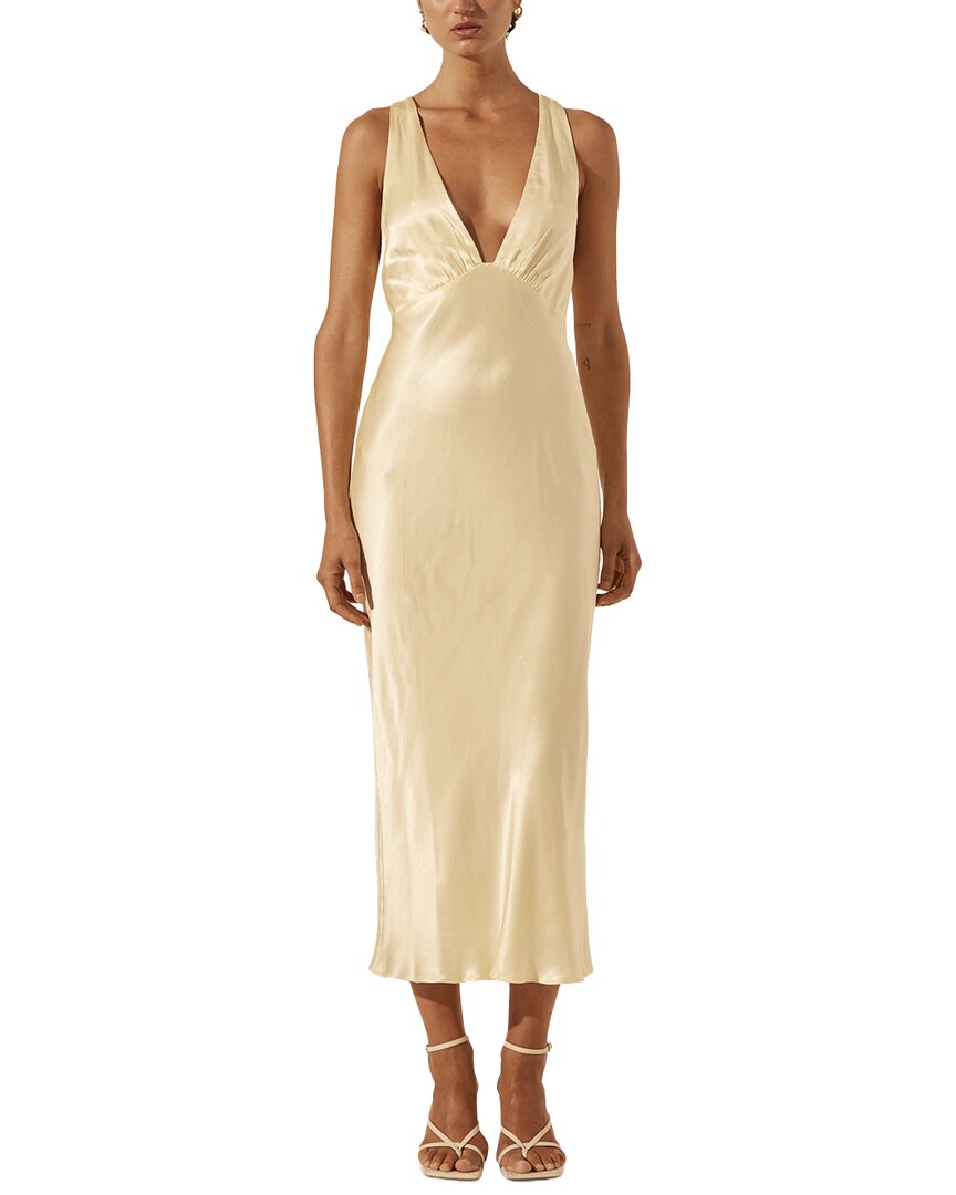 Shona Joy La Lune Plunged Cross Back Midi Dress