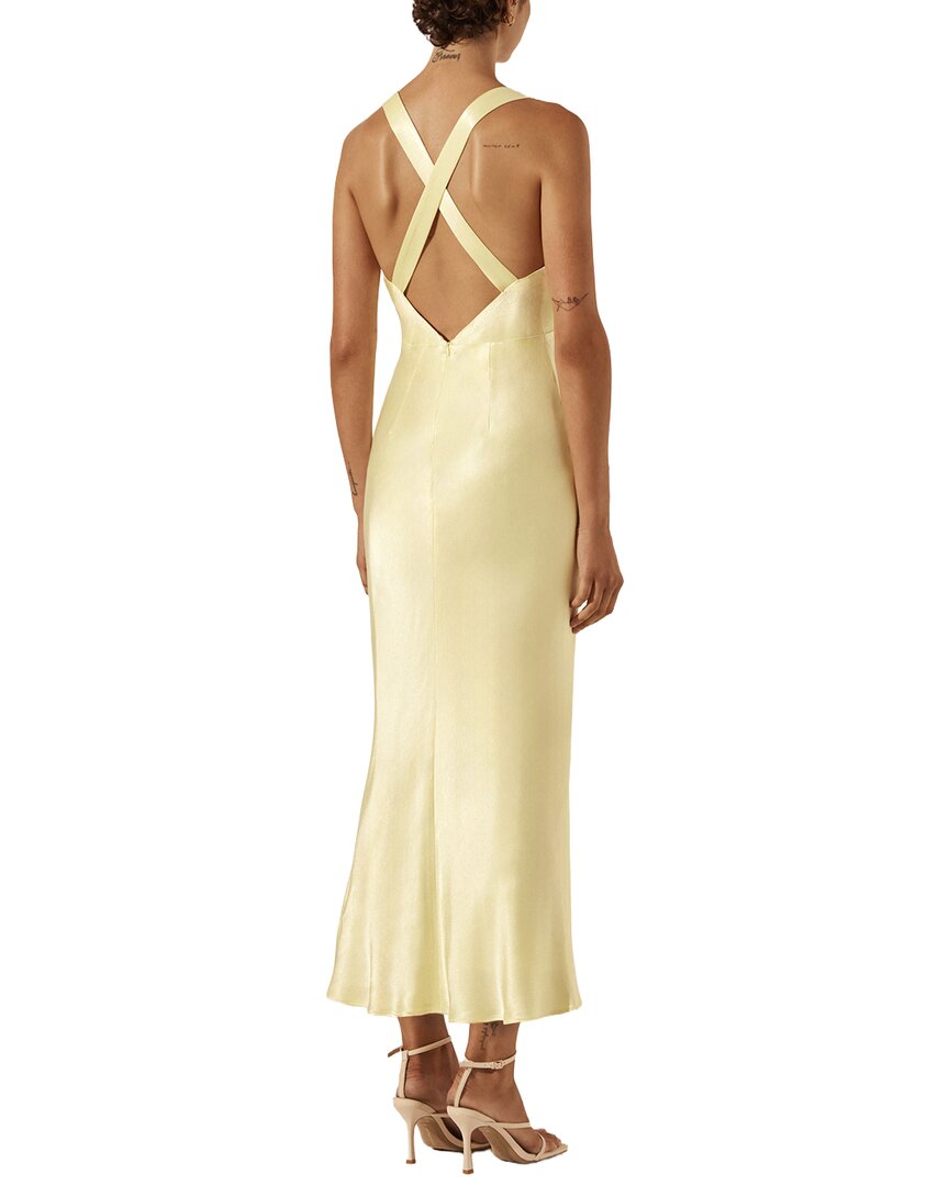 Shona Joy La Lune Plunged Cross Back Midi Dress