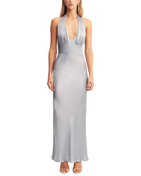 Shona Joy La Lune Plunged Halter Midi Dress
