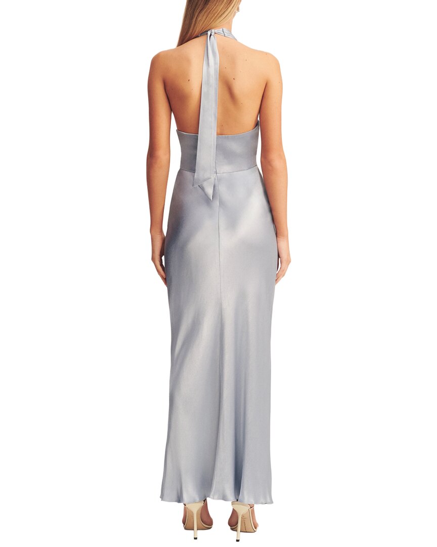 Shona Joy La Lune Plunged Halter Midi Dress