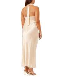 Shona Joy La Lune Plunged Halter Midi Dress