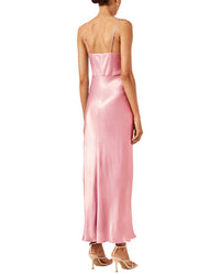 Shona Joy La Lune Draped Side Split Midi Dress