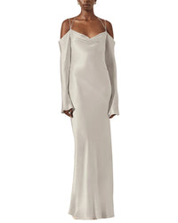 Shona Joy La Lune Off Shoulder Tie Maxi Dress