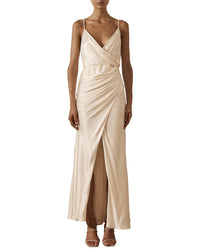 Shona Joy La Lune Cross Draped Maxi Dress