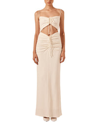 Shona Joy Beau Sleeveless Drawstring Maxi Dress
