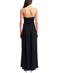 Shona Joy Vento Lace Up Strapless Maxi Dress