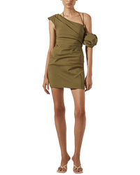 Shona Joy Lani Asymmetrical Draped Mini Dress