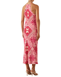Shona Joy Rosana Halter Bias Silk Midi Dress