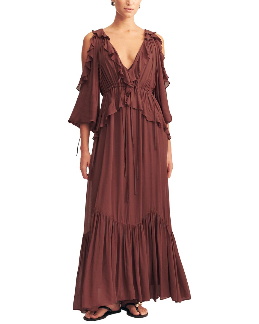 Shona Joy Blair Ruffle Drawstring Maxi Dress