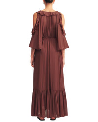 Shona Joy Blair Ruffle Drawstring Maxi Dress