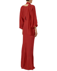 Shona Joy Amina Plunge Balloon Sleeve Maxi Dress