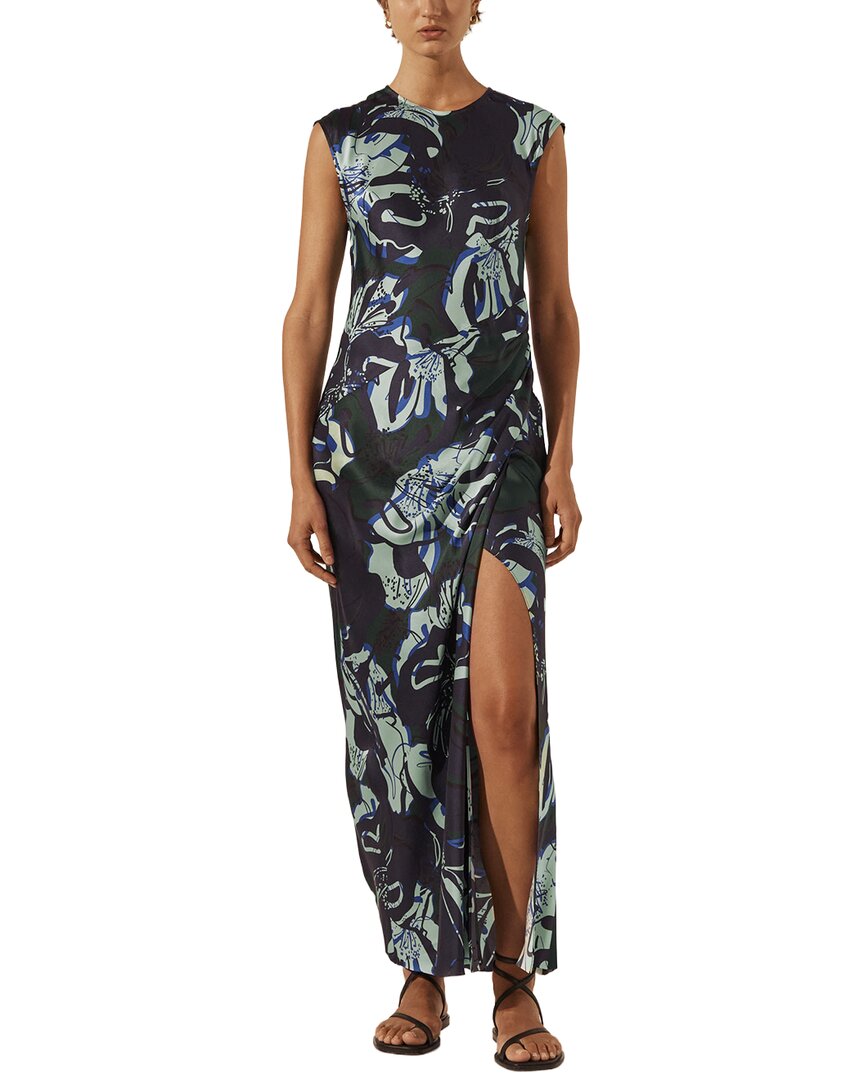 Shona Joy Franco Silk Side Split Maxi Dress