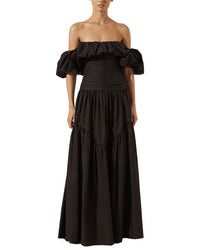 Shona Joy Maiori Off Shoulder Ruched Bodice Maxi Dress