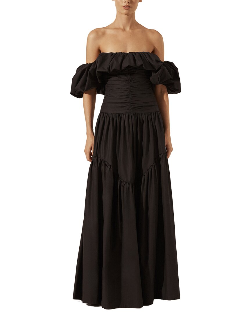 Shona Joy Maiori Off Shoulder Ruched Bodice Maxi Dress