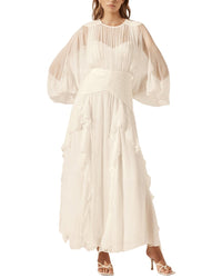 Shona Joy Shona Joy Margot Round Neck Balloon Sleeve Maxi Dress