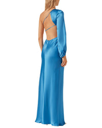 Shona Joy Ciel Silk One Shoulder Maxi Dress