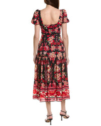 Adrianna Papell Short Sleeve Midi Dress