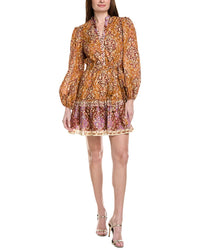 Adrianna Papell Bishop Sleeve A-Line Dress