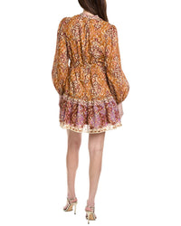 Adrianna Papell Bishop Sleeve A-Line Dress