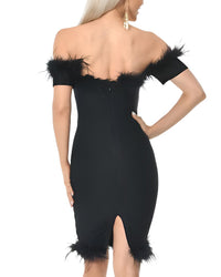 Amina Glam Solid Mini Dress