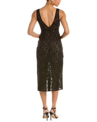 Zac Posen Embroidered Lace Organza Sheath Dress