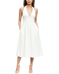 Jewel Badgley Mischka V-Neck Halter Dress