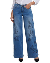 Nydj Petite Teresa Water Canyon Wide Leg Jean