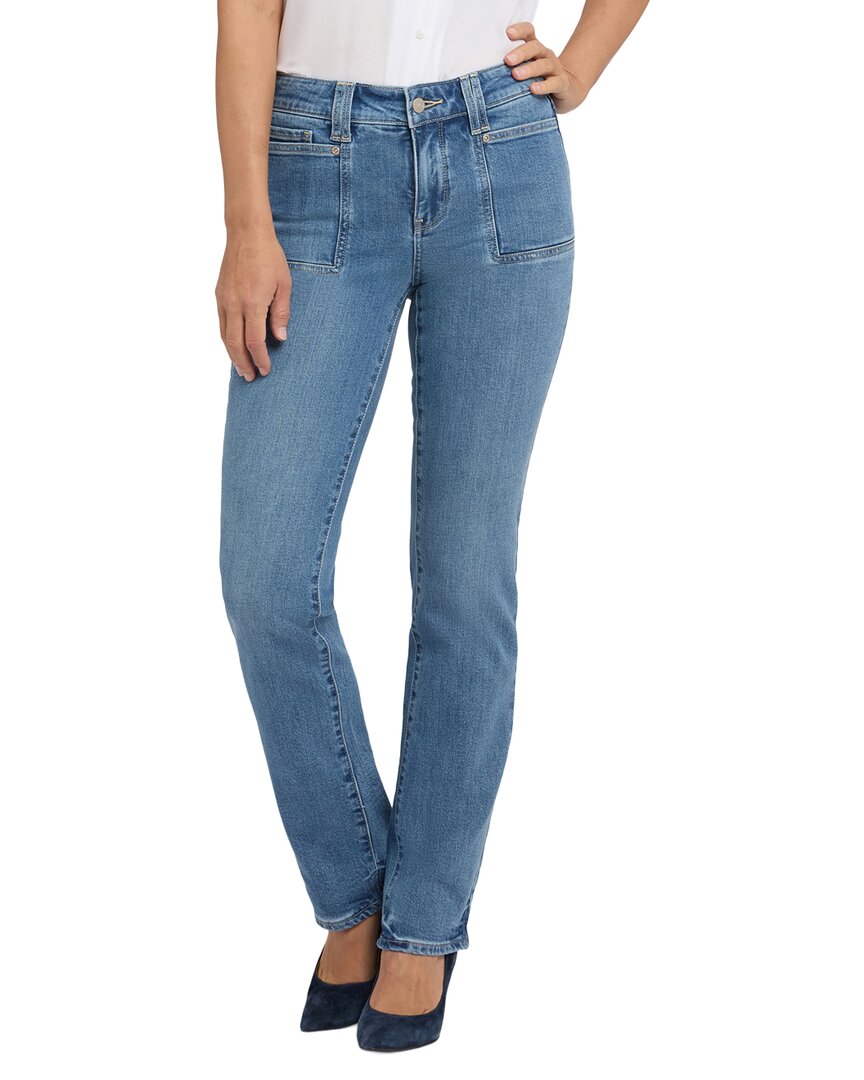 Nydj Petite Marilyn Bastille Sea Straight Leg Jean