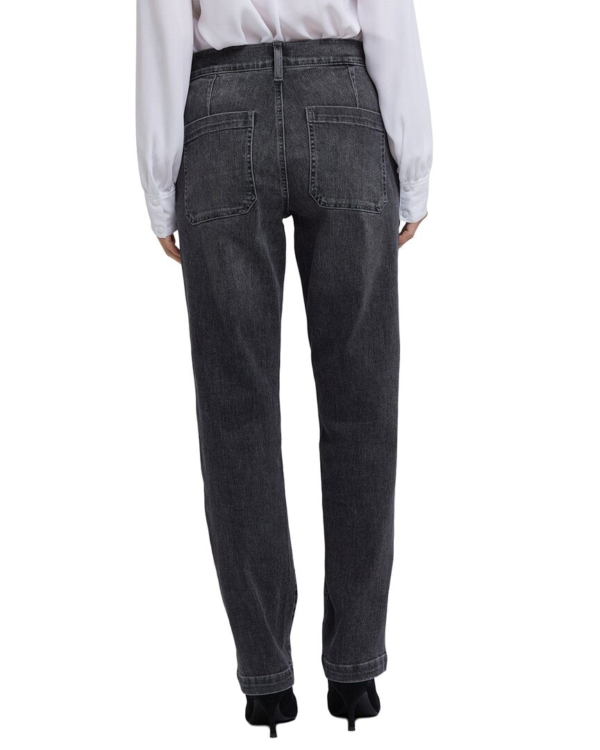 NYDJ Nydj Petite Brooke Vintage Noir Straight Leg Jean