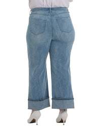 NYDJ Nydj Plus Teresa Madison River Wide Leg Jean