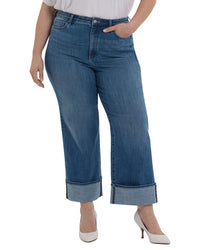 NYDJ Nydj Plus Teresa Stillwater Lake Wide Leg Jean