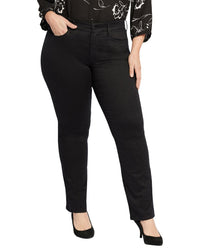 NYDJ Nydj Plus Marilyn Black Straight Leg Jean