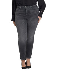NYDJ Nydj Plus Sheri Gloomy Marais Slim Straight Jean