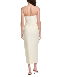 Lela Rose Draped Tulip Silk-Blend Sheath Dress