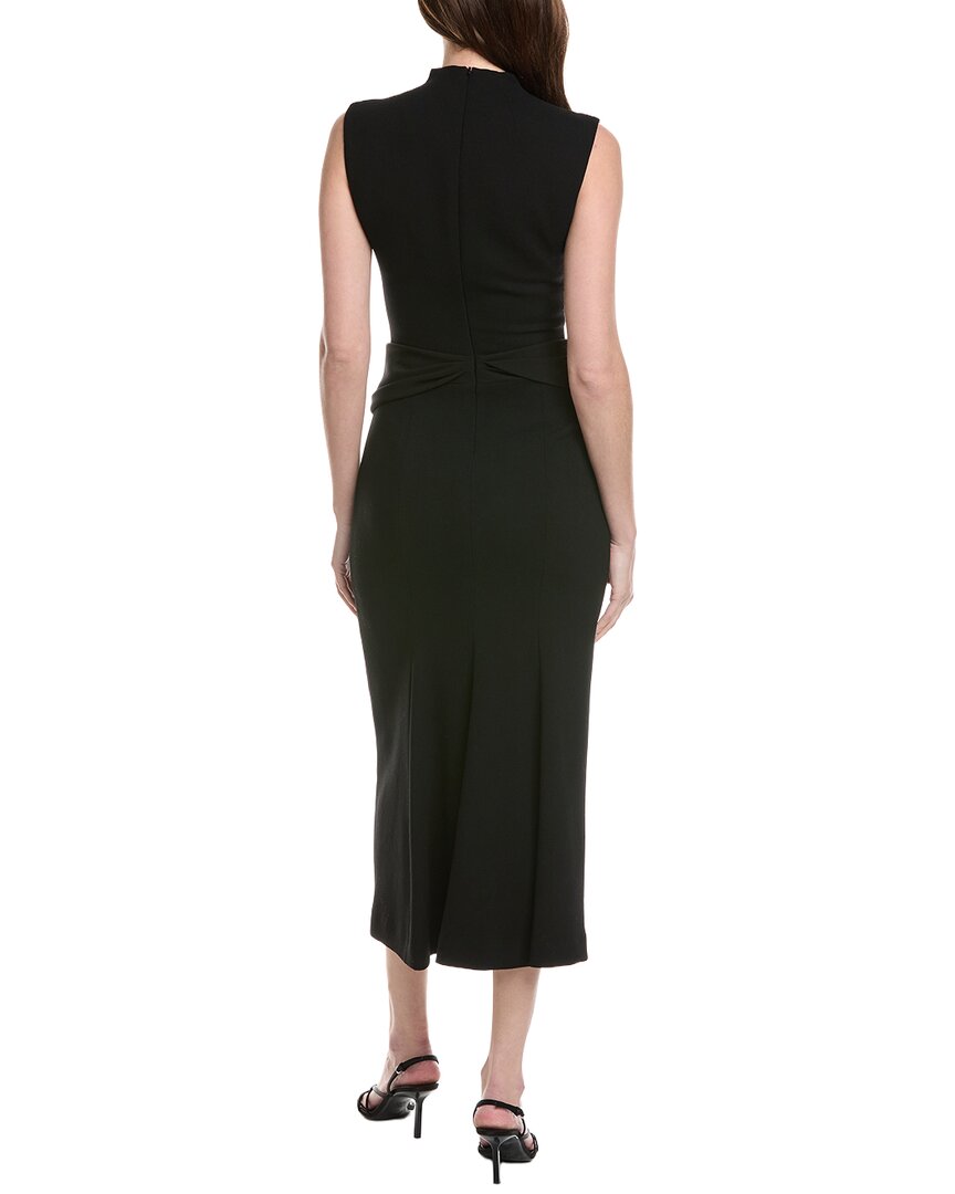 Lela Rose Cummerbund Wool-Blend Dress