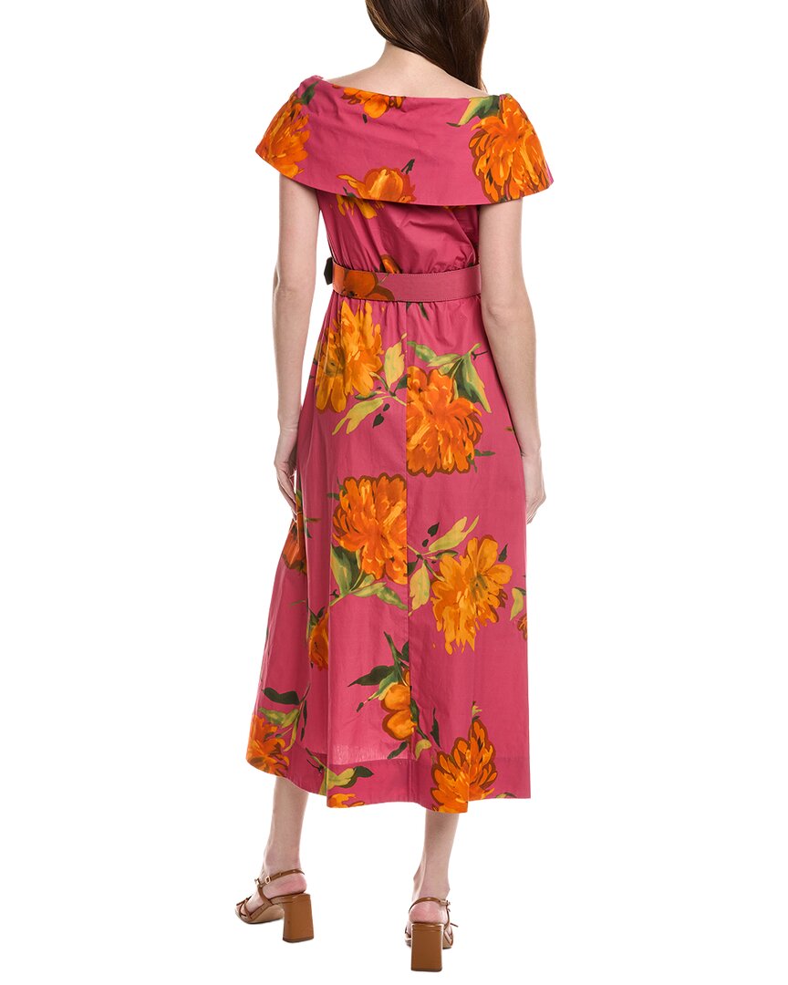 Lela Rose Asymmetrical Button Front Cuff Dress