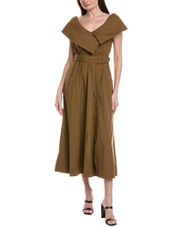 Lela Rose Asymmetrical Cuff Dress