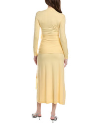 Lela Rose Wool-Blend Wrap Dress