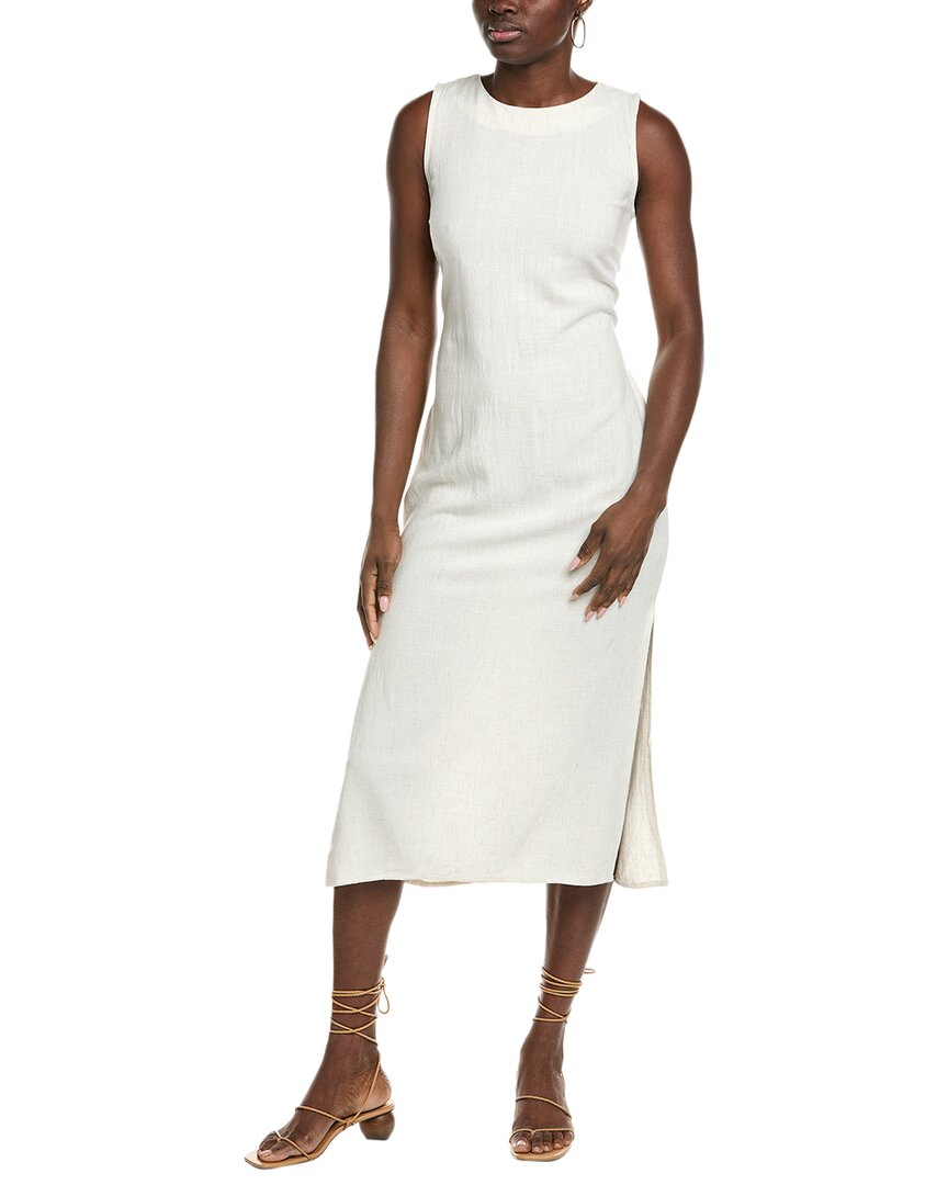 Marion Smock Slit Ribbon Maxi Dress